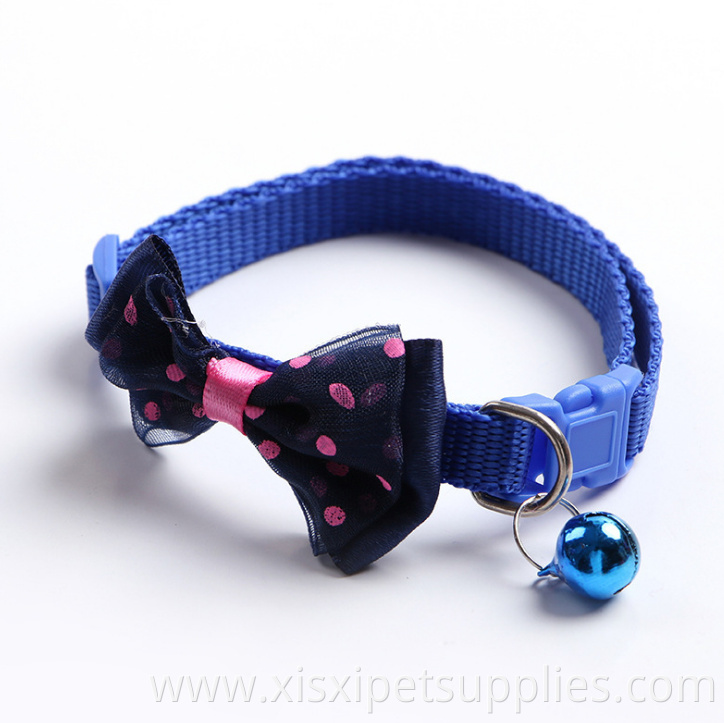 colorful bow adjustable pet collar for cat
